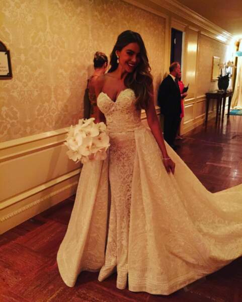 Le mariage de la bomba latina Sofia Vergara avec Joe Manganiello : 461 000 likes pour sa photo en robe de mariée. 