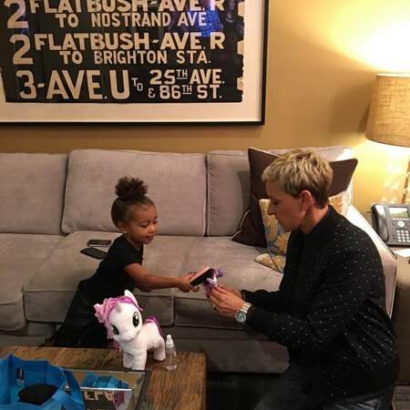 Ellen DeGeneres s'est occupée de North, la petite fille de Kim et Kanye !