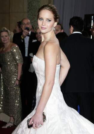 Jennifer Lawrence, quelques minutes avant de reçevoir l'Oscar de la meilleure actrice