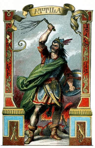 Autre célèbre conquérant sanguinaire : Attila, roi des Huns (395-453)