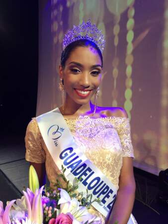 Johane Matignon (18 ans), Miss Guadeloupe, élue au Gosier le 22 juillet 2017