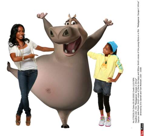 Mère et fille, Willow et Jada prêteront leur voix au personnage Gloria du film Madagascar.
