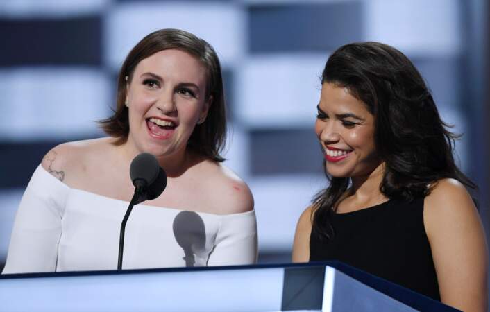 Lena Dunham (Girls) et America Fererra (Ugly Betty) ont apporté leur soutien à la candidate démocrate