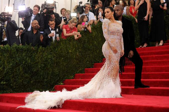 Accompagnée de Kanye West, Kim Kardashian a joué elle aussi la transparence