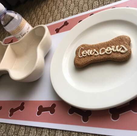 Couscous, le chien de Mouloud Achour, a eu droit à un repas de chef. 