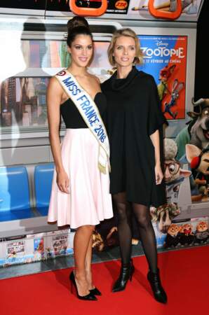 Miss France 2016 (Iris Mittenaere) et Sylvie Tellier s'accordent une petite soirée cinéma
