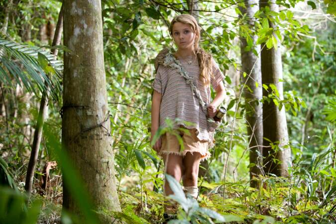 L'Île de Nim (2008) : petite fille isolée sur une île déserte