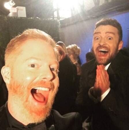 Selfie 100% extase pour Jesse Tyler et Justin Timberlake. 