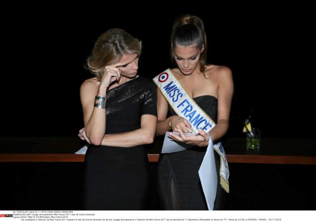 Miss France 2016, Iris Mittenaere, et Sylvie Tellier jouent les maîtresses d'école