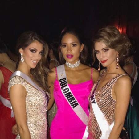 Iris s'est déjà fait des copines : Miss Allemagne et Miss Colombie 