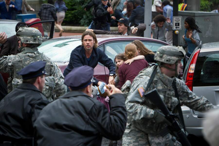 World War Z : Brad Pitt face à un virus qui transforme les gens en zombies (encore !) et livre le monde au chaos.