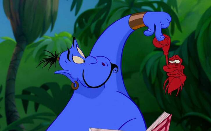 Aladdin : Puis c'est Sébastien de La petite sirène qui s'incruste dans le film