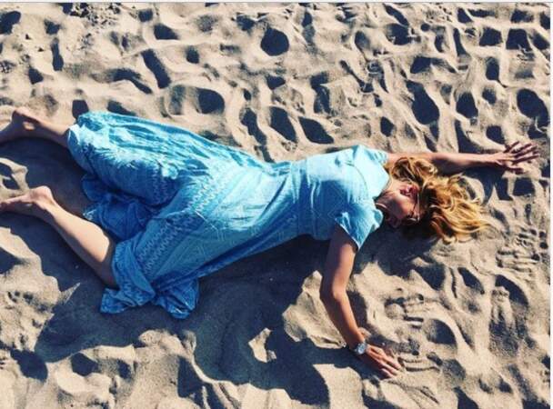 Ingrid Chauvin a fait la sieste dans le sable