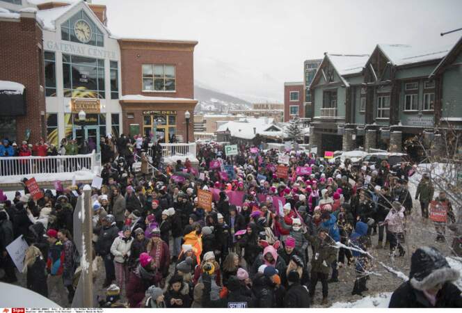 Les participants du Sundance Film Festival, dans l'Utah, ont manifesté aussi