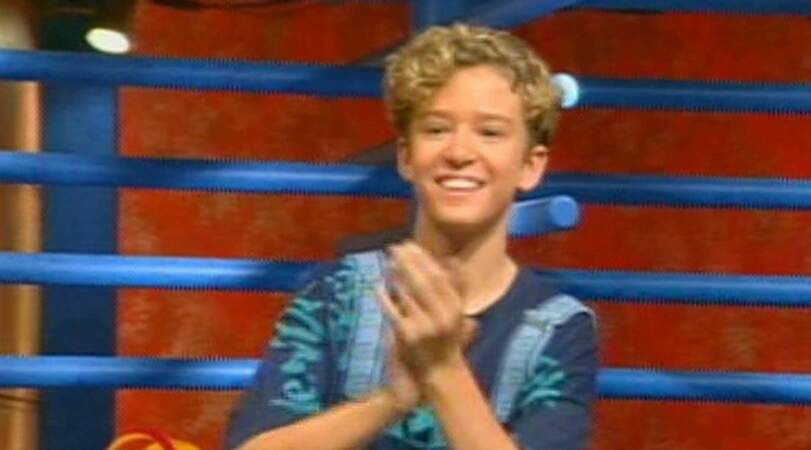 Justin Timberlake, tout sourire, au Mickey Mouse Club en 1993 où il rencontre sa future girlfriend Britney Spears.