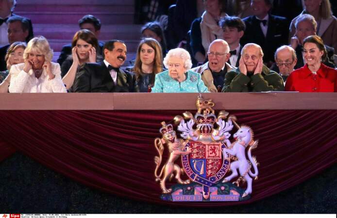 La famille royale réunie pour assister au spectacle
