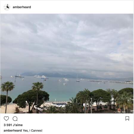 Amber Heard s'est contentée d'instagramer une image du paysage