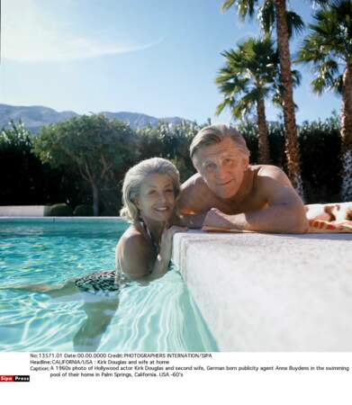 Avec Anne Buydens, dans leur piscine dans les années 60