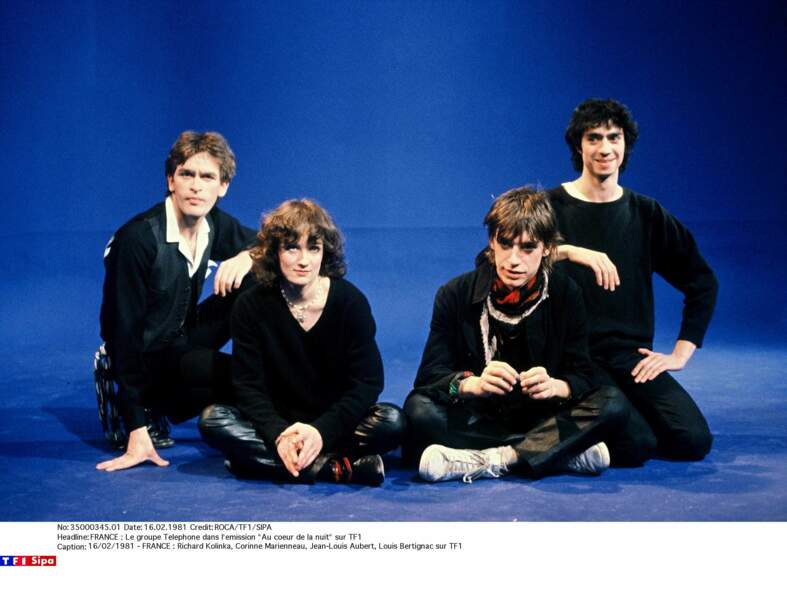 Le groupe dans l'émission "Au cœur de la nuit" sur TF1 en 1981