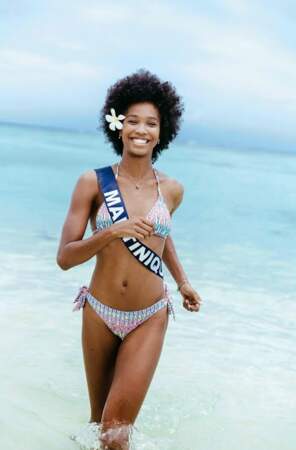 Miss Martinique, Morgane Edvige lors de la séance photo en maillot de bain