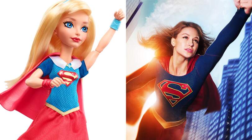 Palme de la ressemblance à la poupée SuperGirl, Melissa Benoist (l'héroïne dans la série) ne va pas en revenir !