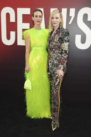 Sarah Paulson (en mode canari) et Cate Blanchett