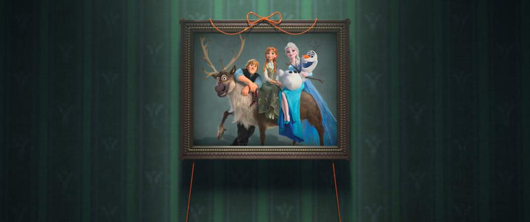 Et un petit portrait de famille : Sven, Kristoff, Elsa, Anna et Olaf !