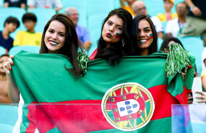 Le trio soutient la star de l'équipe portugaise, Cristiano Ronaldo