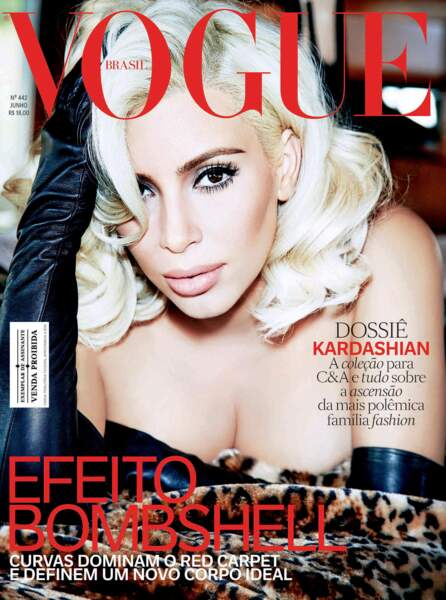 Un blond culte également arboré par Kim Kardashian en couverture de Vogue Brésil en juin 2015. 