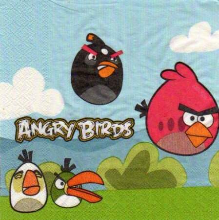 Serviettes en papier Angry Birds