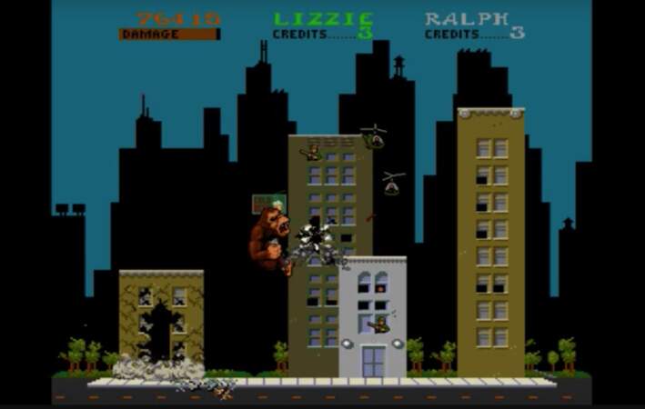En 86, le jeu Rampage sort sur arcade. Le joueur incarne un monstre géant qui doit ravager une ville 