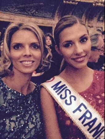 Une dernière pour la route : Camille Cerf en compagnie de Sylvie Tellier. L'échec de Miss Univers est loin !