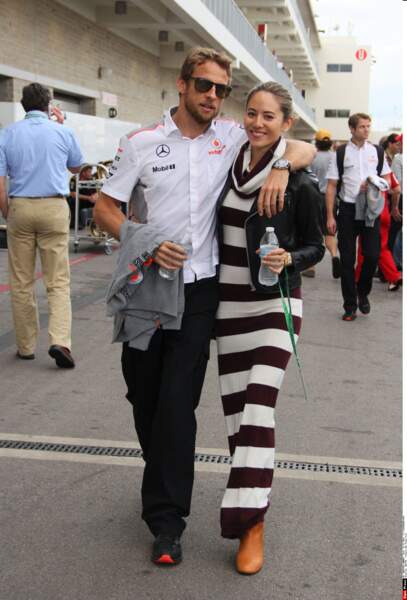 Le coureur automobile Jenson Button et la mannequin Jessica Michibata, mariés en 2014.