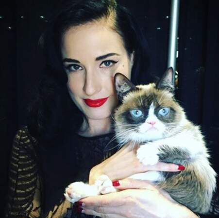Rencontre improbable : Dita Von Teese était avec Grumpy Cat.
