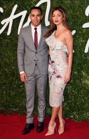 La chanteuse Nicole Scherzinger et le coureur automobile Lewis Hamilton.