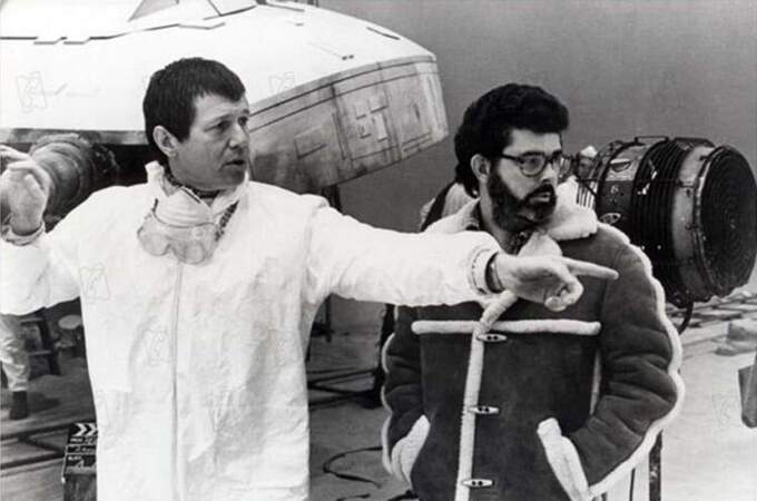 Richard Marquand and George Lucas sur le plateau