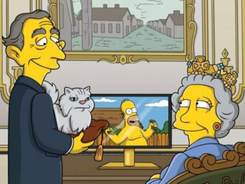 Oui, Elizabeth II a aussi droit à sa représentation dans la série animée culte Les Simpson
