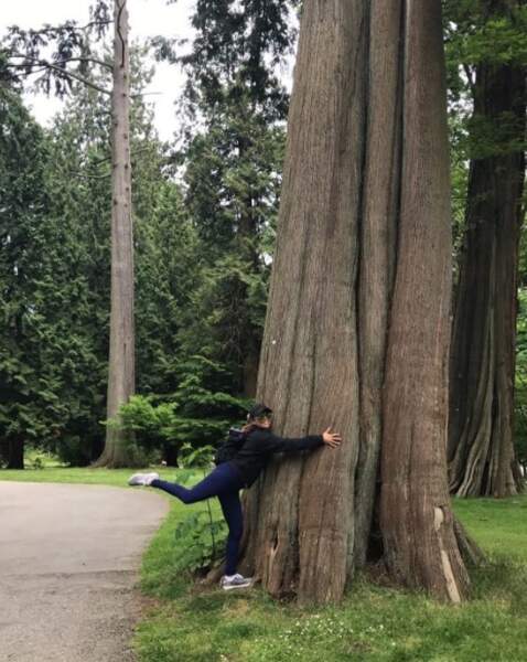 Eva Longoria a fait un câlin à un arbre. 