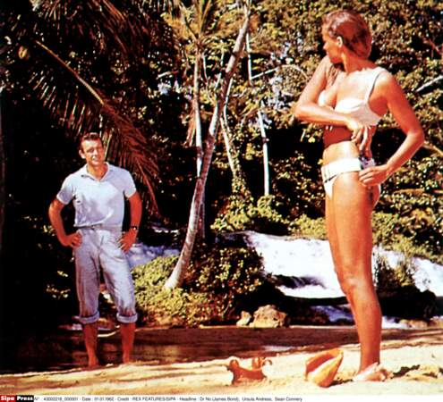 James Bond contre Dr No (1963), Ursula Andress face à Sean Connery