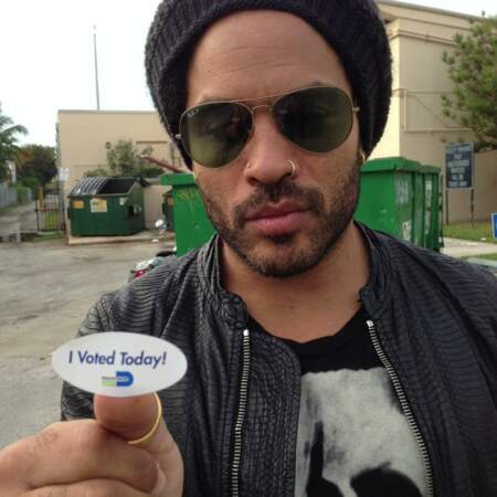Lenny Kravitz: "a voté !"