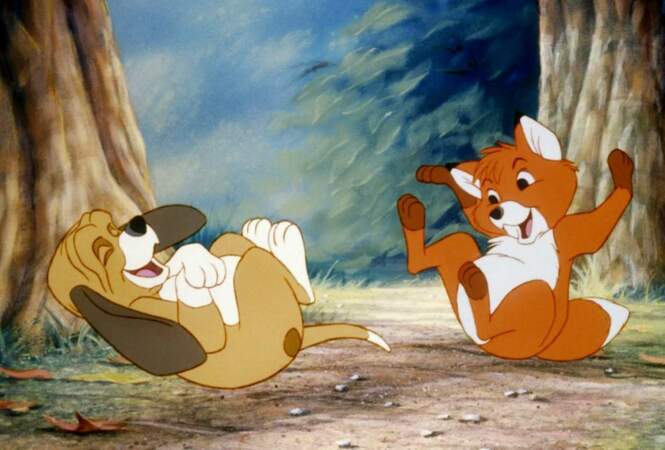 Rouky : Le renard et son meilleur ami, les héros d'un des grands classiques des studios Disney.