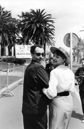 Jean-Luc Godard et Anna Karina, son actrice fétiche, à Cannes. 