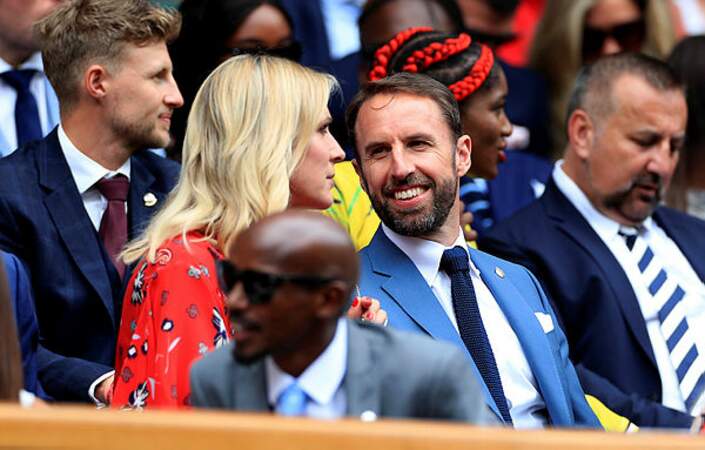 Autre figure du sport, Gareth Southgate, l'entraîneur de l'équipe de football d'Angleterre, avec sa femme Alison