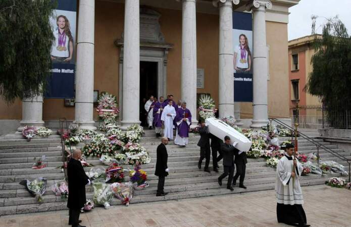 Les obsèques de la championne olympique ont été célébrées en l'église de Saint Jean-Baptiste-Le Voeu.