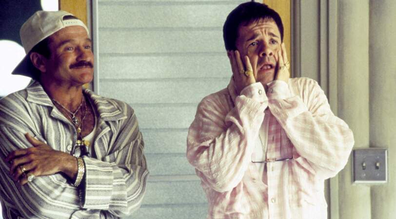 Nettement moins drôles, Robin Williams et Nathan Lane dans The Birdcage (1996), poussif remake de Mike Nichols.