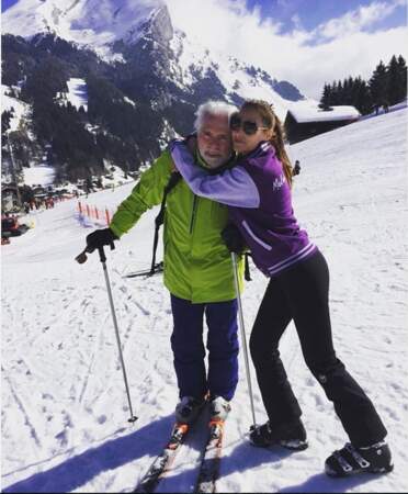 Vanessa Demouy a retrouvé son papa au ski 
