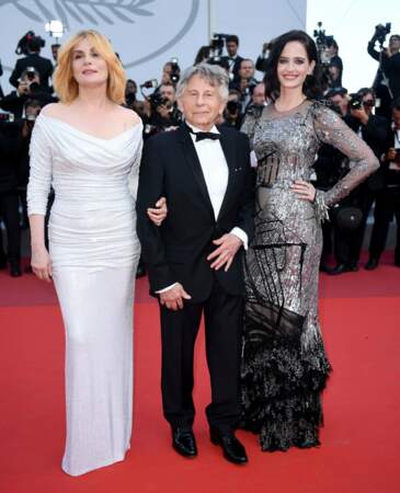 Trio gagnant ! Emmanuelle Seigner et son époux le cinéaste Roman Polanski ainsi qu'Eva Green