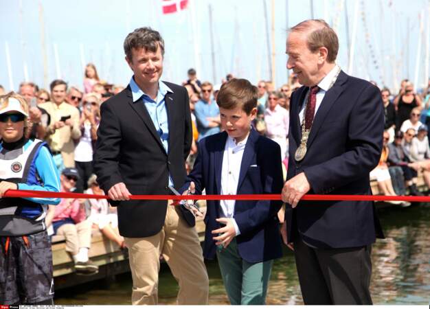 Au Danemark, premier engagement pour le prince Christian, 11 ans, qui a inauguré le nouveau port de Copenhague