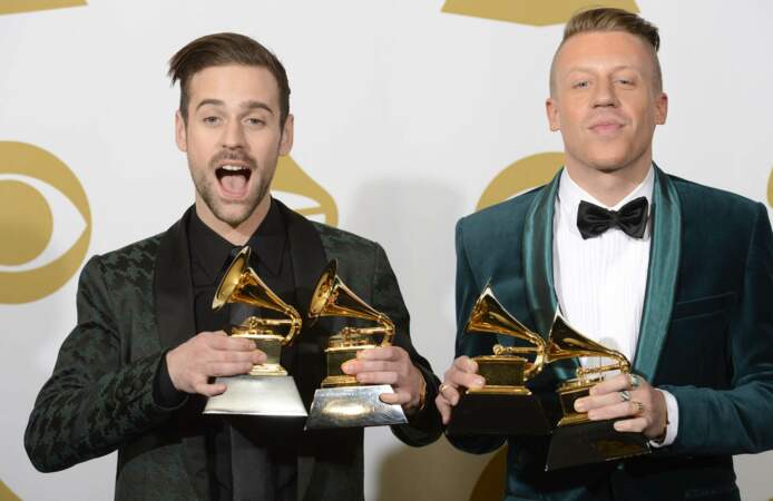 Macklemore et Ryan Lewis, qui ont décroché pas moins de quatre Grammy Awards ! Bien joué !