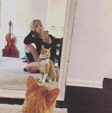 Trop de love : le chat de Carly Rae Jepsen a tapé la pose pour ce selfie. 